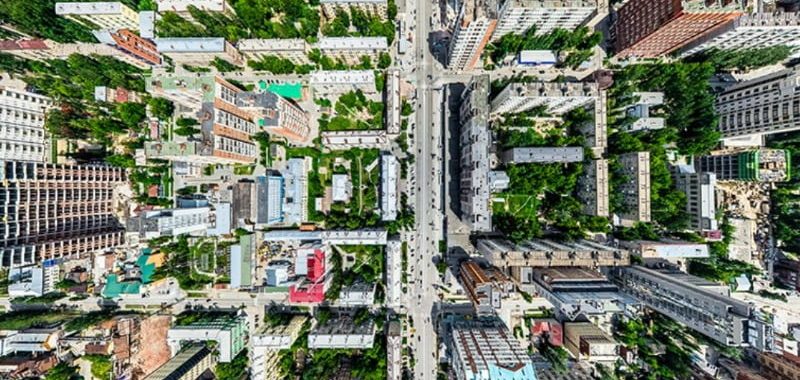 City aerial shot